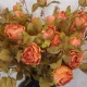 Antique Rose Spray Burnt Orange 64cm | Faux Dried Flowers - R239 N1