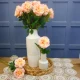 Calypso Artificial Ruffled Rose Peach 70cm - R535 J4