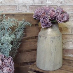 Antique Roses Posy Mauve | Faux Dried Flowers 28cm - R063 L4