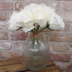 Artificial Roses Bunch Cream 26cm - R133 N3