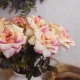 Harvest Moon Artificial Roses Pink and Vanilla Cream 62cm - R183 LL2