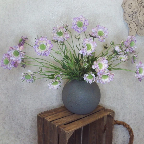 Silk Scabious Flowers Lilac 64cm | Artificial Scabiosa - S059 U4