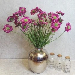 Silk Scabious Flowers Dark Pink 64cm | Artificial Scabiosa - S089 U4