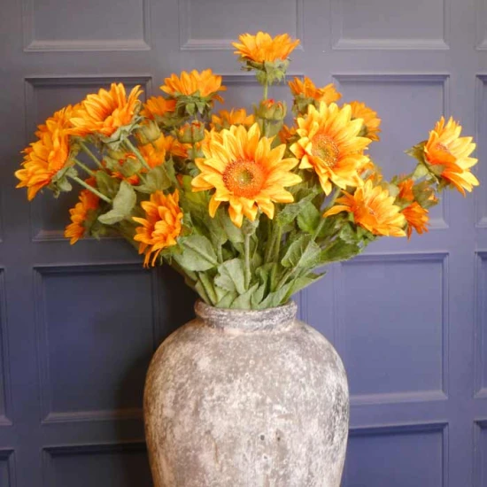 Artificial Sunflowers Spray (2+1) 65cm - S001