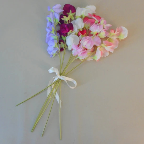 Faux Sweet Peas Posy 40cm - S090 C2
