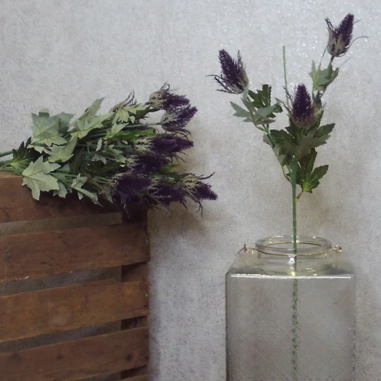 Artificial Eryngium Thistles Sea Holly Purple 68cm - E004 E1