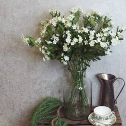 Artificial Wild Flowers White 66cm - W026  T2