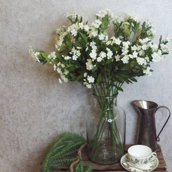 Artificial Wild Flowers White 66cm - W026  T2