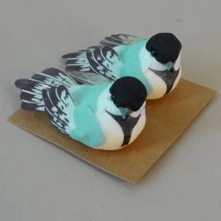 8cm Clip on Garden Birds Pack of 2 Blue - BIR021