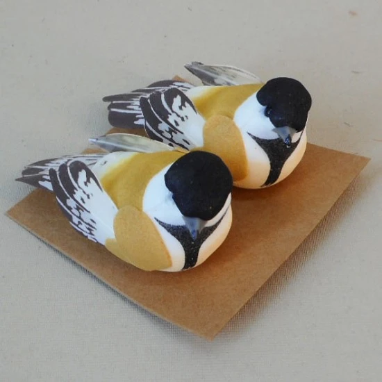 8cm Clip on Garden Birds Pack of 2 Yellow - BIR022