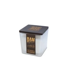 Bamboo Candles Jar Oudwood & Geranium 90g - HH117