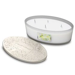 Heart and Home Ellipse 4 Wick Candles White Jasmine & Freesia 420g - HH115