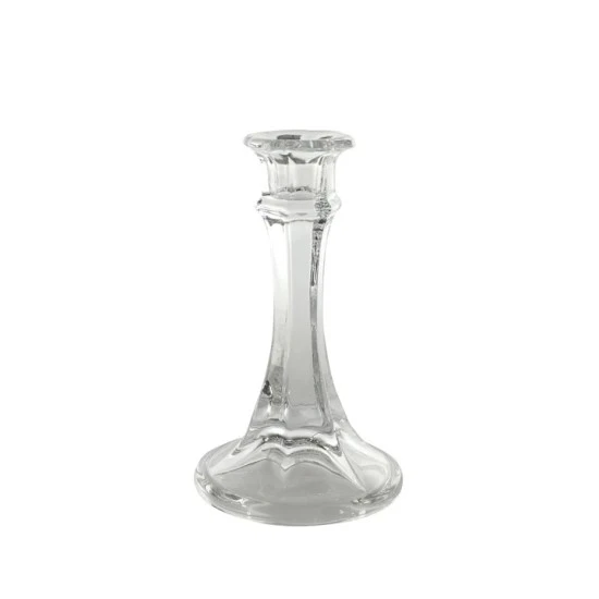 Genevieve Clear Glass Candlestick 15cm - GL080 6A