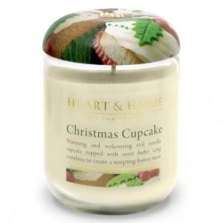 Heart and Home Fragranced Candles Christmas Cupcake Large Jar 320g - HH068