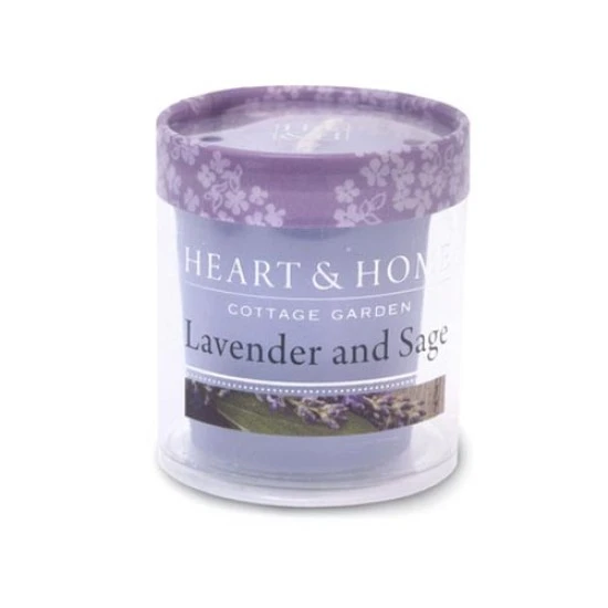 Heart and Home Fragranced Candles Lavender and Sage Votive - HH035