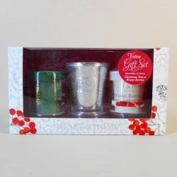 Heart and Home Christmas Candles Votives Gift Set - HH081