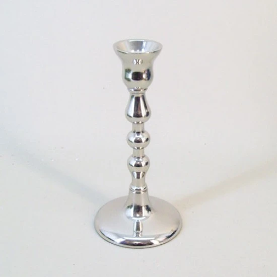 Home Store Silver Aluminium Candlestick 18cm - CAN028 8C