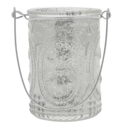 Mercury Glass Votives Candle Holder White - GL087 3C