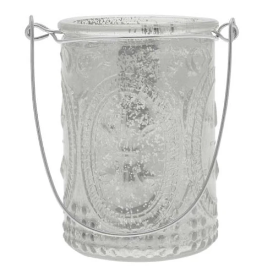 Mercury Glass Votives Candle Holder White - GL087 3C