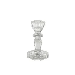 Thea Clear Glass Candlestick 11cm - GL078 7A
