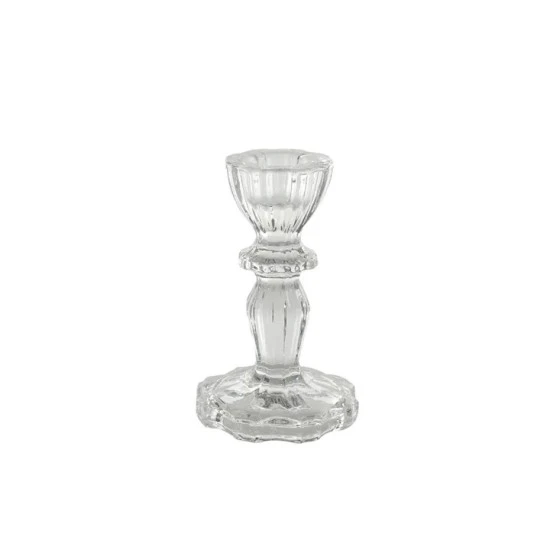 Thea Clear Glass Candlestick 11cm - GL078 7A