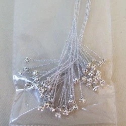 4mm Diamante Branches Silver - CRY021 B/C