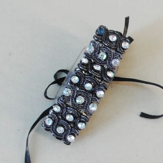 Beatice Wrist Corsage Bracelet Black - WCOR133