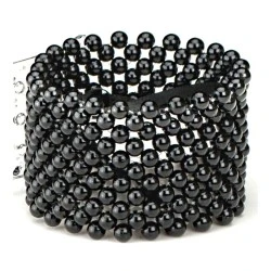 Classic Black Wrist Corsage Bracelet - WCOR106