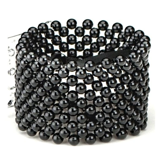Classic Black Wrist Corsage Bracelet - WCOR106