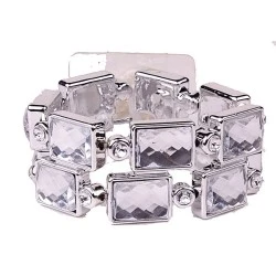 Dazzle Silver Wrist Corsage Bracelet - WCOR128