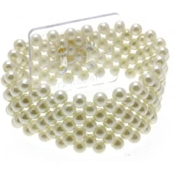 Narrow Classic Cream Wrist Corsage Bracelet - WCOR102