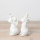 Bunny Ornament Daddy and Baby Shoulder Ride 16.5cm - BUN008 10D