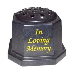 In Loving Memory Grave Vase Black - MEV001 