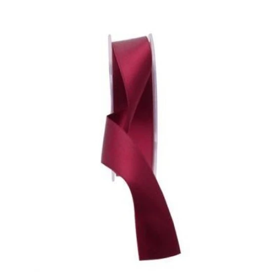 25mm Double Sided Satin Ribbon Burgundy - DSR016