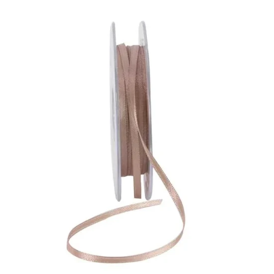 3mm Double Sided Satin Ribbon Taupe - DSR030