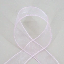 Wired Organza Ribbon Baby Pink - RIB024