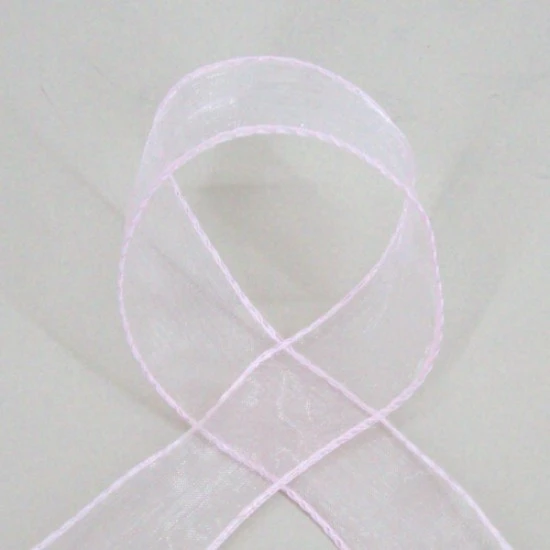 Wired Organza Ribbon Baby Pink - RIB024