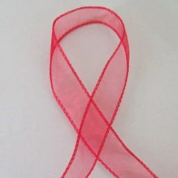 Wired Organza Ribbon Red - RIB034