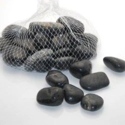 River Stones for Flower Arranging Black - CR005