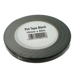 12mm x 50m Florists Pot Tape Black - FS012