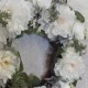 Artificial Peony Roses Wreath Cream 60cm - P123 