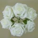 Colourfast Cottage Foam Roses Bundle Ivory 6 Pack 24cm - R295 T4