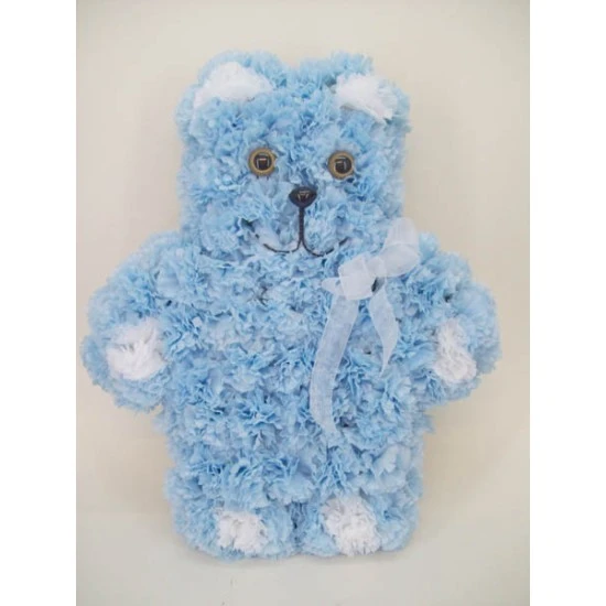 Silk Flower Memorial Teddy Bear - AF007