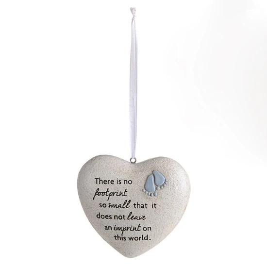 Small Footprint Hanging Heart Blue - HEA002