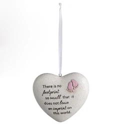Small Footprint Hanging Heart Pink - HEA004