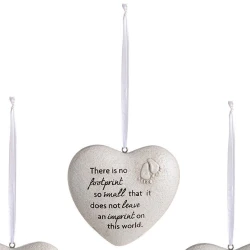 Small Footprint Hanging Heart White - HEA003