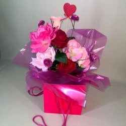Baccarat Rouge Artificial Flowers Hand Tied Bouquet - ABV089 2B