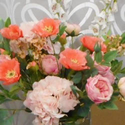 Bella Faux Garden Flowers Bouquet - ABV058 : Designed by Helen