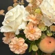  The Peach Bellini Faux Flowers Bouquet - DFB004