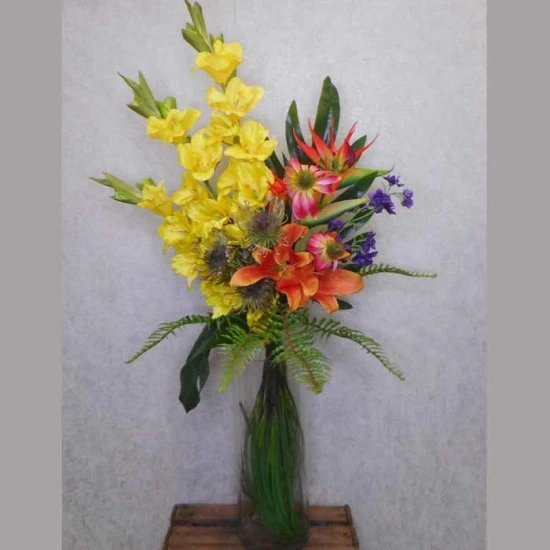 Birth Month Faux Flowers Bouquet - August ~ Gladiolus ABV005 : Created by Abby